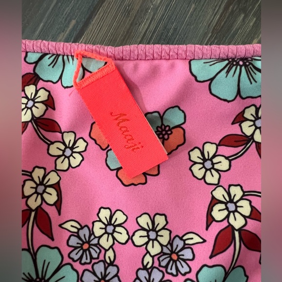 Maaji Rose Lemonade Flirt Thin Side Bikini Bottom reversible sz medium NWOT pink - Picture 6 of 11